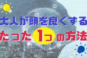 大人が頭を良くする唯一の方法