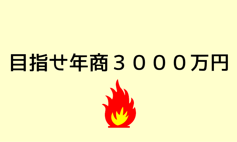 目指せ年商３０００万円