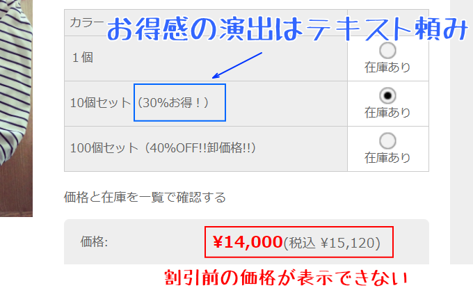 バリエーションで売上げアップ