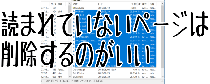 ウェブサイトにも断捨離を