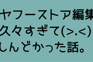 ヤフーストア日記