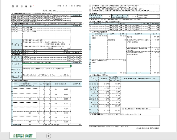 創業計画書