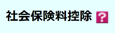 社会保険料控除