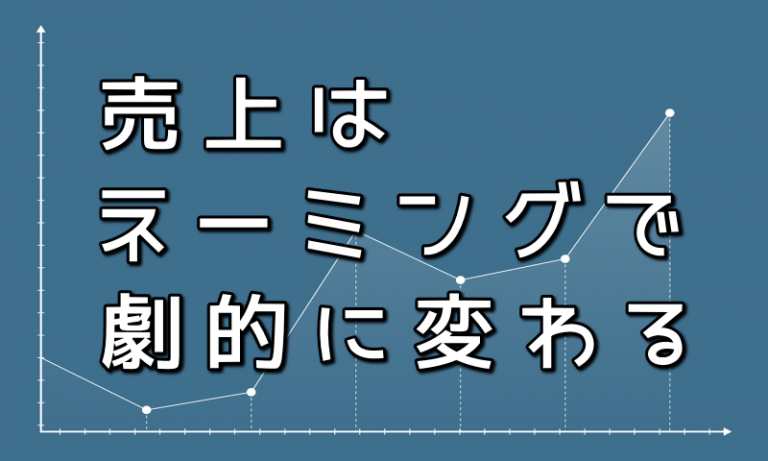 ネーミングで売上が変わる